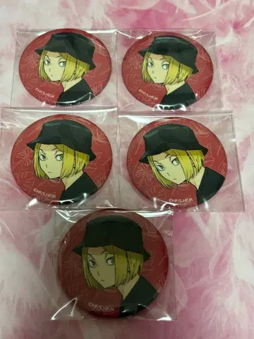 하이큐!! 토부 동물공원 콜라보 캔뱃지 코즈메 켄마 5점 세트