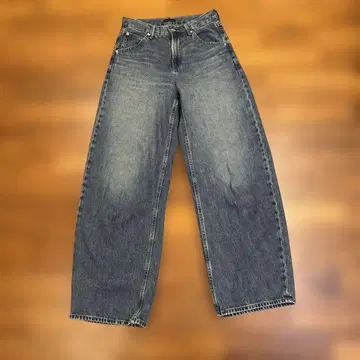 UNIQLO WOMAN 배기 커브 청바지 블루 23