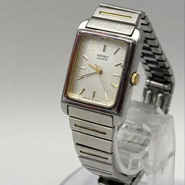 SEIKO 1221-5070 쿼츠 스퀘어 골드콤비 작동품