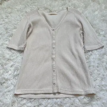 RJUBILEE 아르쥬빌리 리브 반팔 가디건