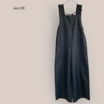 새상품급 올인원 살로펫 도트 도트 와이드 팬츠 그레이