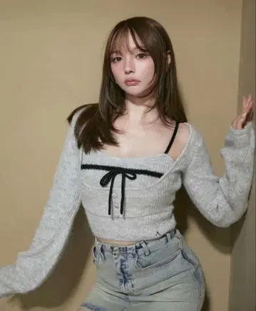 [정품] andmary Natalie 리본 세트 그레이