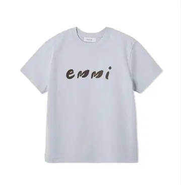 emmi 에미 로고 프린트 T셔츠 라이트 블루 상의