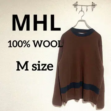 마가렛호웰 울 스웨터 하이 게이지 브라운 M