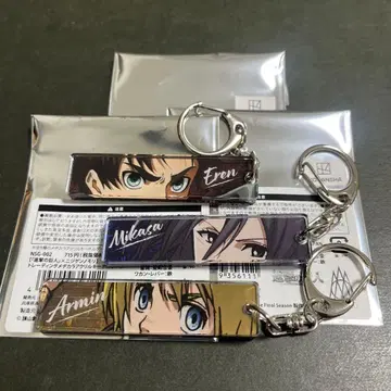 니지겐노모리 진격의 거인 메지카라 아크릴 키링 엘렌 미카사 알민 세트