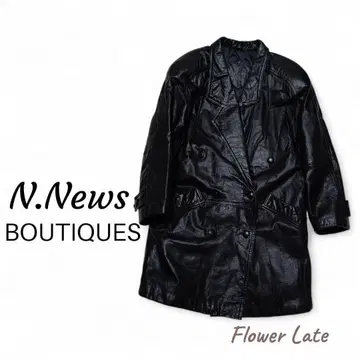 소가죽 카우 레더 빈티지 더블 가죽 코트 한국제 블랙