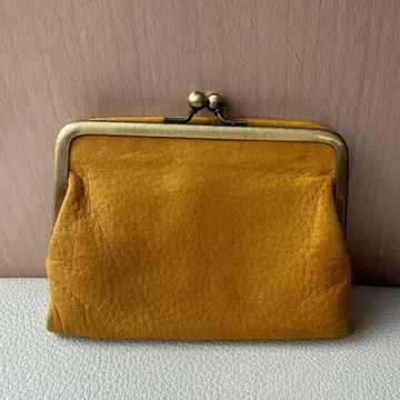 TIDEWAY (타이드웨이) 가마구치 지갑 천연 가죽 머스타드
