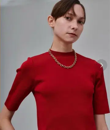 UNITED TOKYO 빨간색 반팔 니트