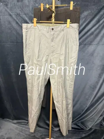 폴스미스 슬랙스 2점 XL 체크 블랙