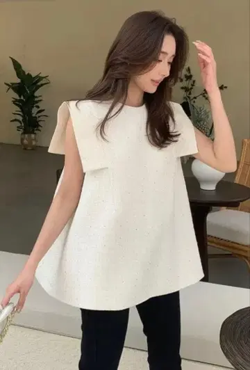 BIRTHDAY BASH 라메 트위드 상의 블라우스