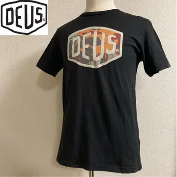 데우스 마키나 빅 로고 T셔츠 블랙 S 사이즈