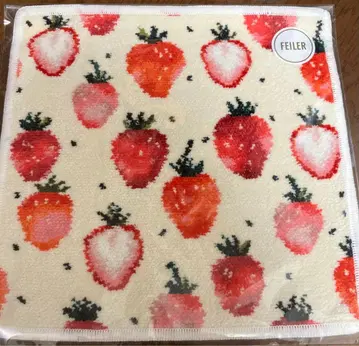 [ 미사용 새상품 ] 러브리 바이 페이러 손수건 스트로베리 도트