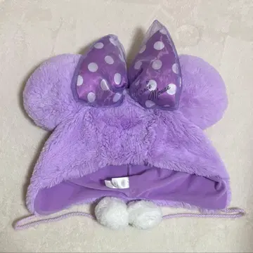 미니 마우스 팬캡 보라색 도트 58cm
