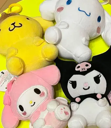 한국 다이소 봉제 인형 키링 마이멜로디 시나몬 푸딩 쿠로미