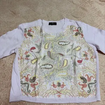 ETRO 페이즐리 무늬 반팔 니트