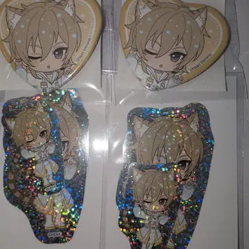 앙스타 난자타운 캔뱃지 스티커 히카제 카오루