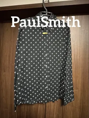 PS 폴스미스 블랙 도트 무늬 긴팔 셔츠