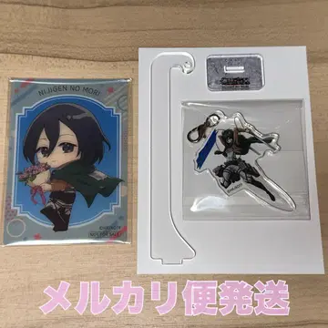 진격의 거인 니지겐노모리 유라유라 아크릴 스탠드 클리어 카드 미카사