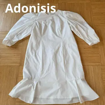 화이트 셔츠 원피스 플레어 슬리브