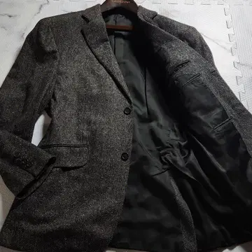 XL 상당 dunhill 테일러드 자켓 캐시미어 100% 헤링본