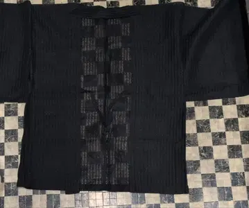 기모노 겉옷 블랙 레이스 ? 패턴 원단 리메이크