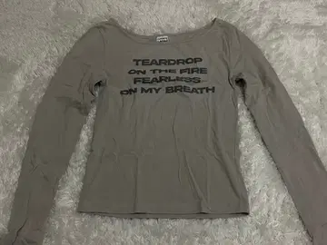 running HIGH 레터링 슬림 롱 슬리브 T셔츠