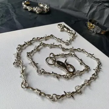 유자철선 실버 월렛 체인