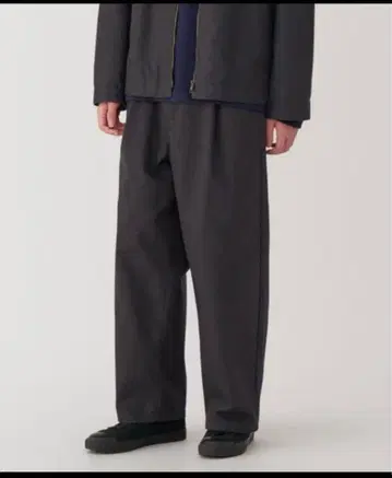 MUJI 신사 와시콘 팬츠 다크 브라운 L 사이즈