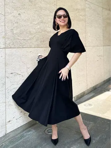 CINEMATIQ 드리미 슬리브 원피스 블랙 프리 사이즈