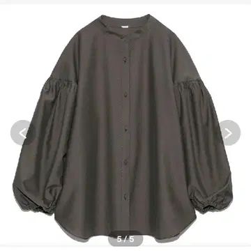 Milia Owen 벌룬 슬리브 셔츠 브라운