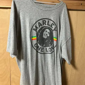 밥 말리 티셔츠 그레이 반팔