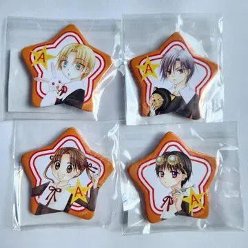 하나토유메전 학원 앨리스 별 모양 캔뱃지 4개 세트