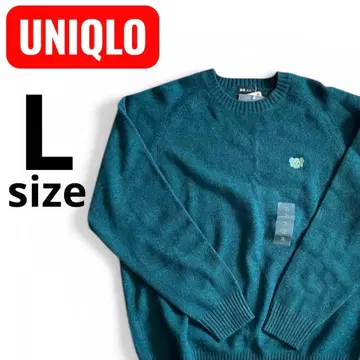 새상품 UNIQLO KAWS 라무 크루넥 스웨터 그린 XL 유니클로