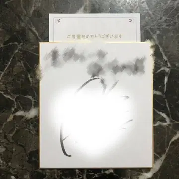 하세가와 마코토 친필 사인 색지