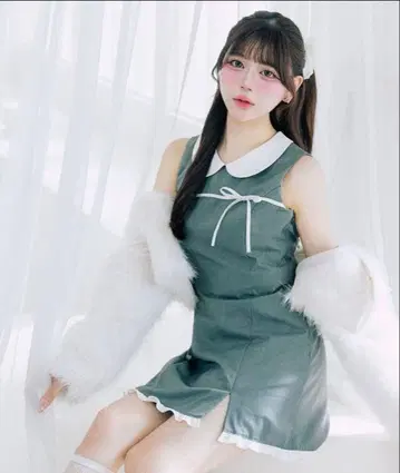 그레이 슬리브리스 원피스