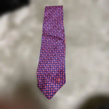 dunhill 빨간색과 파랑색 체크 무늬 넥타이