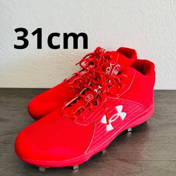 언더아머 레드 스파이크 슈즈 31cm