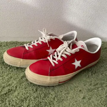 일본제 컨버스 와인스타 빨간색/화이트 US9.5 28cm 레드
