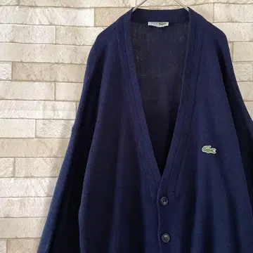 LACOSTE 라코스테 가디건 스페인산 자수 와펜 네이비