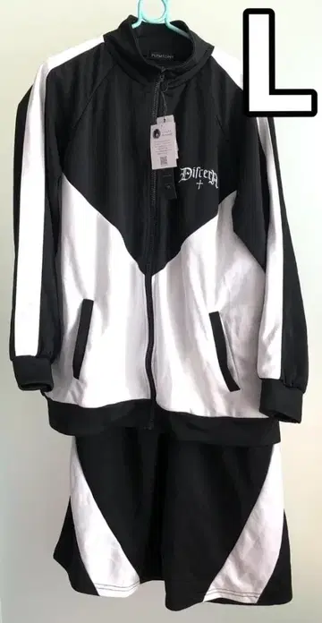 새상품 냐무군 트랙 저지 상하의 세트 L 사이즈 배색 절개 블루종