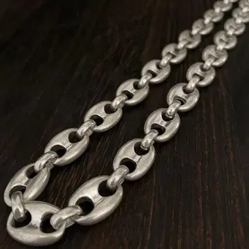 멕시칸 주얼리 실버 925 돼지코 닻 체인 목걸이