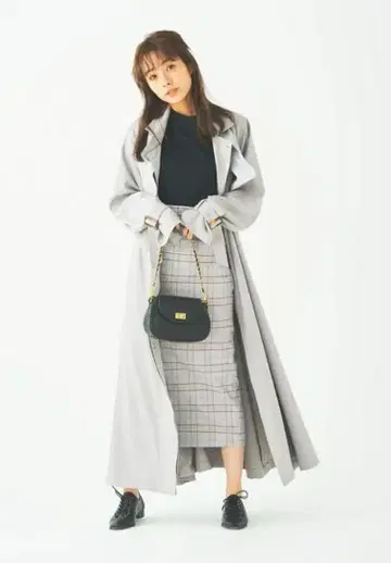 NWITH. 롱 트렌치코트 아이스 블루 NWITH 스프링 코트