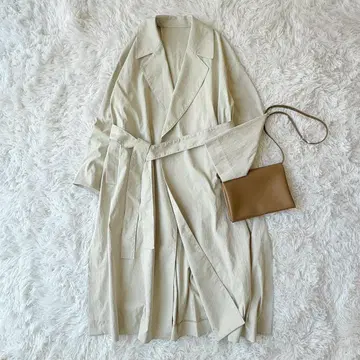 Plage 트렌치코트 36 베이지 레제르 루가 슬릿