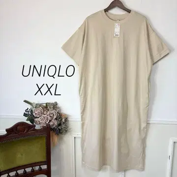 59 새상품 빅 사이즈 UNIQLO 머서라이즈 코튼 롱 T 원피스