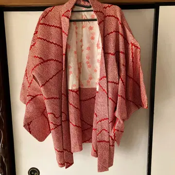 기모노 겉옷 시보리 빨간색 새상품