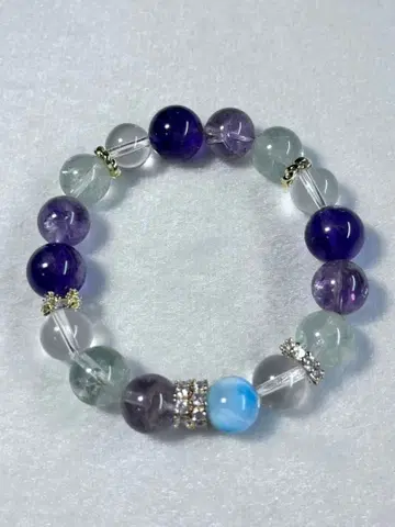 라리마x그린 자수정x라벤더 자수정x자수정x수정