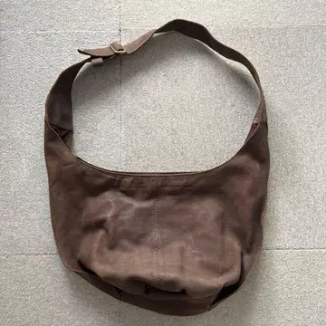 고급 레더 빈티지 가죽 숄더백 구제 의류 아메카지 브라운 계열