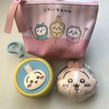 치이카와 파우치 토끼 가마구치 지갑 소품함 3종 세트
