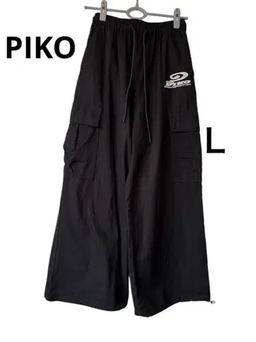 PIKO 피코 코튼 카고 팬츠 블랙 L