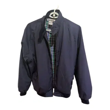 레트로 구제 의류 스윙탑 해링턴 자켓 G9 안감 체크 무늬